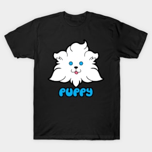 Fluffy White Puppy Face T-Shirt